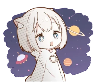 😨 emoji ૮ᜊ ₊  ° девочка 
  ૮꒰@CUTE_stickers_emoji꒱ა Telegram sticker 12 of 36