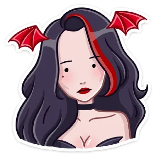😐 emoji Лилит :: @stickroom Telegram sticker 23 of 48