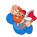 👋 emoji Дровосек (@TgSticker) Telegram sticker 16 of 20