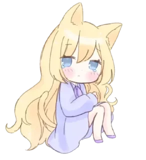 🥺 emoji ᜊ:neko ˖⋅「 @wexsavi  」 Telegram sticker 15 of 16