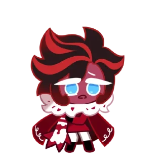 😰 emoji Red velvet cookie Telegram sticker 10 of 15