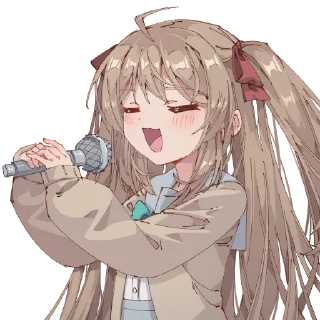 🎤 emoji Neuro-sama (art by Rune) Telegram sticker 18 of 32