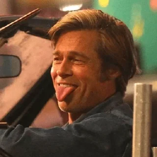 👅 emoji Brad Pitt @JakeGyllen Telegram sticker 16 of 72