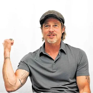 💪 emoji Brad Pitt @JakeGyllen Telegram sticker 20 of 72
