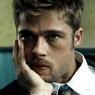 🧐 emoji Brad Pitt @JakeGyllen Telegram sticker 19 of 72