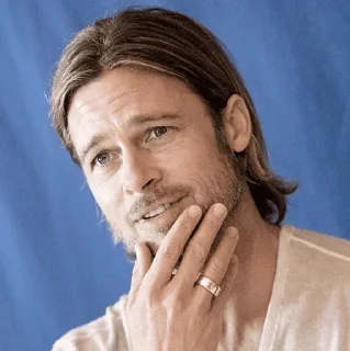 🤔 emoji Brad Pitt @JakeGyllen Telegram sticker 18 of 72