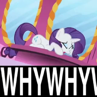 😫 emoji @mlpstickers Rarity Animated #2 Telegram sticker 19 of 50