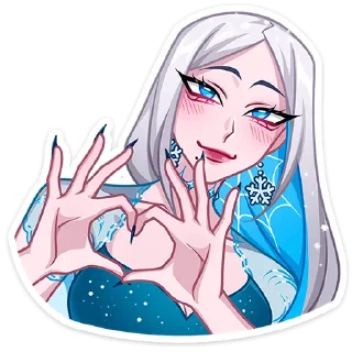 🫶 emoji Снежная Карина @TgSticker без надписей Telegram sticker 12 of 49