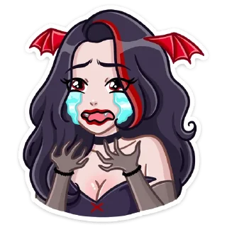 😭 emoji Лилит (@TgSticker) Telegram sticker 7 of 48