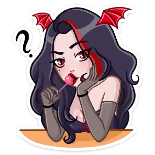 🤔 emoji Лилит @nyasticks Telegram sticker 19 of 49