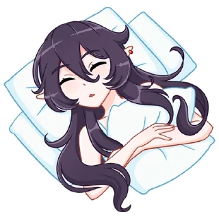 😴 emoji Тёмная Айрис Telegram sticker 16 of 48