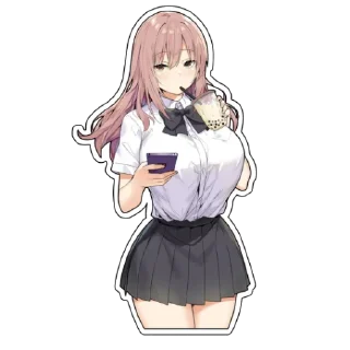 🍰 emoji Зажиточные школьницы Telegram sticker 6 of 13