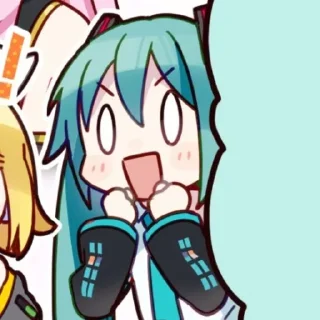 🌊 emoji 𓃠‌⋆‌ ࣪ ꒰ ´ з⊹🌊‌ | Miku Hatsune Telegram sticker 13 of 70