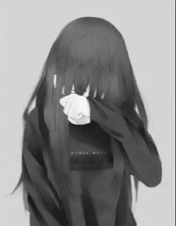 🤍 emoji Депрессия Telegram sticker 13 of 26