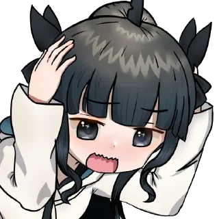 😫 emoji Artemis of the BlueShark🦈Vtuber Telegram sticker 5 of 38