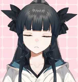 😐 emoji Artemis of the BlueShark🦈Vtuber Telegram sticker 17 of 38