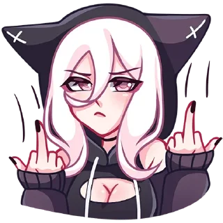 🖕 emoji КатШи; больше - @stickersvk18 Telegram sticker 19 of 52