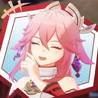 🌸 emoji ♡ Yae Miko ♡ Telegram sticker 24 of 120