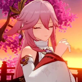 🌸 emoji ♡ Yae Miko ♡ Telegram sticker 10 of 120
