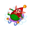 🛷 emoji Christmas Elf Telegram sticker 21 of 21