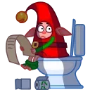 🚽 emoji Christmas Elf Telegram sticker 13 of 21