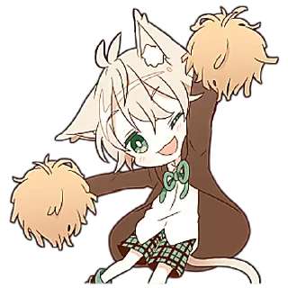🥳 emoji Некомими–кун @nyasticks Telegram sticker 14 of 41
