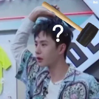 🤬 emoji Wang Yibo 💚 Telegram sticker 23 of 41