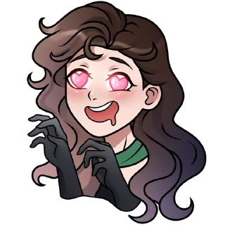 😍 emoji Гермиона Академия Икс @oshalevshaya Telegram sticker 13 of 13