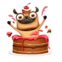 🎂 emoji Мопс Халк Telegram sticker 8 of 30