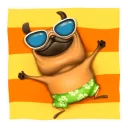 😎 emoji Мопс Халк Telegram sticker 16 of 30