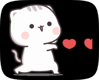❤️ emoji cutecatmochi Telegram sticker 7 of 50