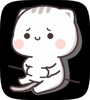 😔 emoji cutecatmochi Telegram sticker 9 of 50