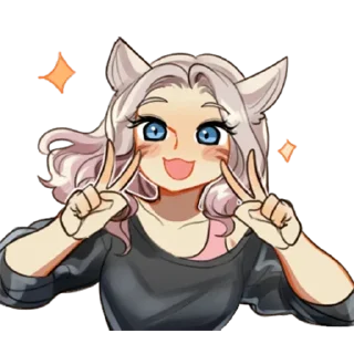 ✌️ emoji Мелоди - @tg_sticks Telegram sticker 3 of 26
