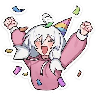 🥳 emoji оля без надписей @stickwithouttext Telegram sticker 7 of 48
