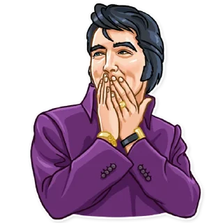 😊 emoji Elvis Presley Telegram sticker 16 of 25