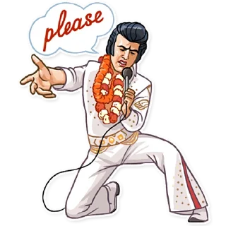 🙏 emoji Elvis Presley Telegram sticker 17 of 25