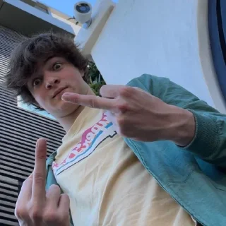 🖕 emoji Tubbo moment Telegram sticker 22 of 26