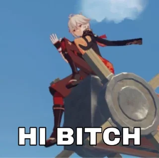 👋 emoji Welcome to hell bitch Telegram sticker 13 of 47