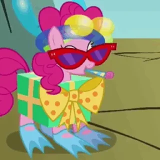 🥳 emoji Pinkie Pie | @MLP_AnimatedStickers Telegram sticker 15 of 50