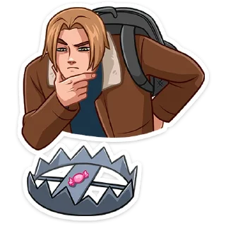 🤔 emoji Леон Скотт Кеннеди @tgsticker Telegram sticker 19 of 49