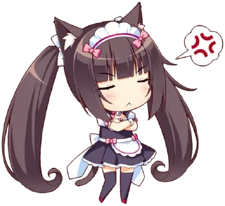 😾 emoji Chocola : @Mokkkay Telegram sticker 10 of 36