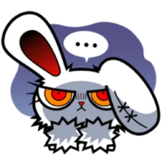 😐 emoji Bloody Bunny Telegram sticker 11 of 40