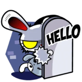 🖐️ emoji Bloody Bunny Telegram sticker 8 of 40