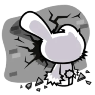 😔 emoji Bloody Bunny Telegram sticker 16 of 40