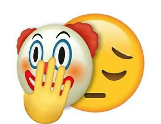 Sticker from clown