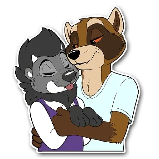 ❤️ emoji Nik the Raccoon Telegram sticker 8 of 28