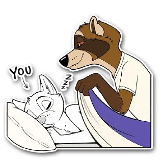😴 emoji Nik the Raccoon Telegram sticker 9 of 28