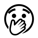 🫢 emoji Outline Emoji Telegram sticker 20 of 100