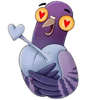 😍 emoji Голубь Telegram sticker 14 of 26