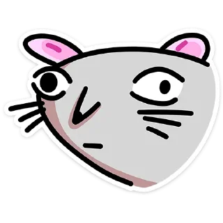😯 emoji Крысюк без текста @stickers_vk Telegram sticker 13 of 48